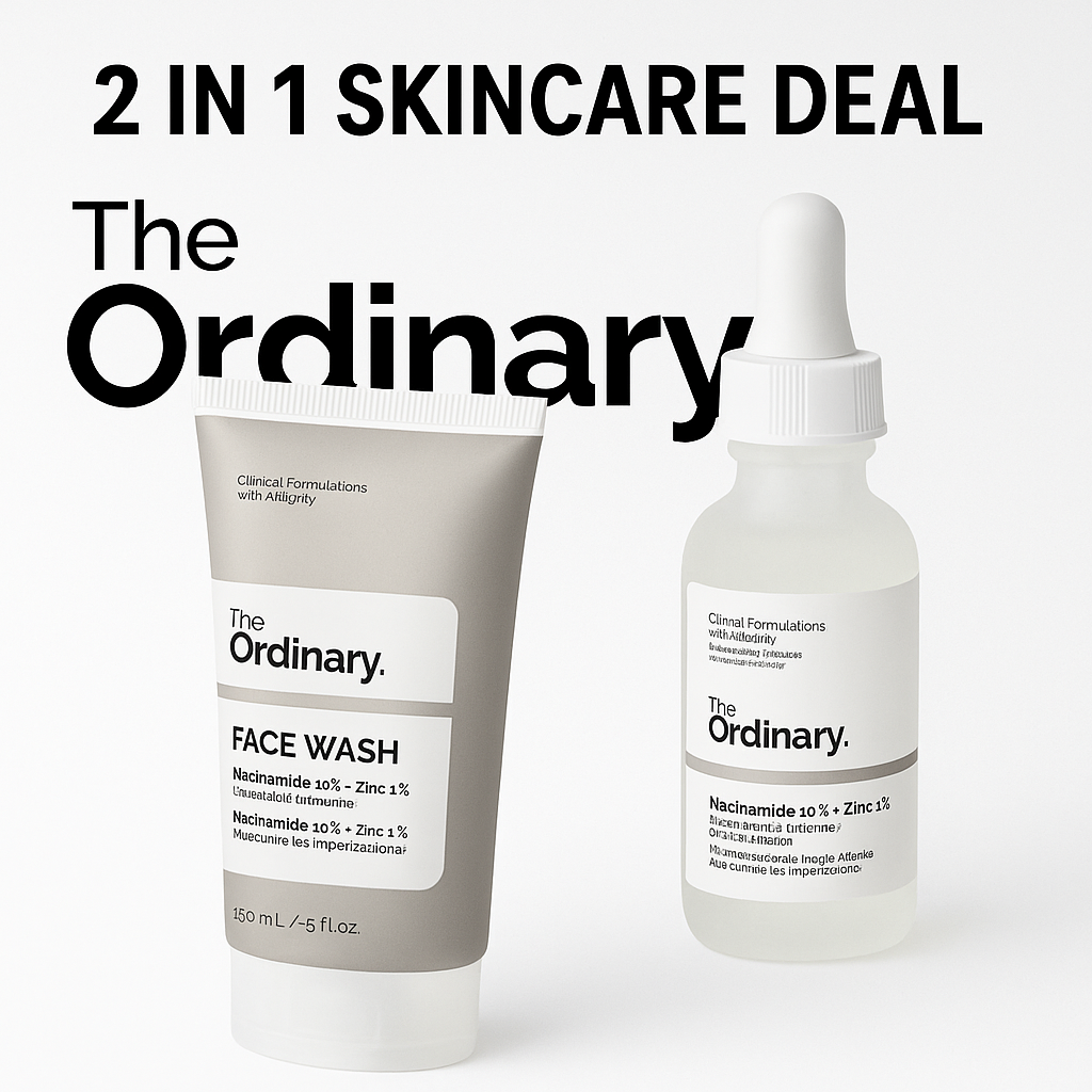 The Ordinary Niacinamide Duo – Face Wash 100ml & Serum 30ml
