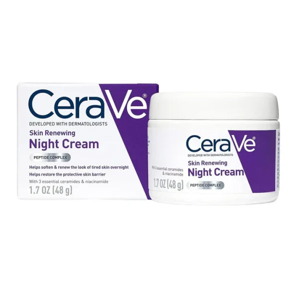 CeraVe 4 in 1 Skin Care Bundle Night Cream, Sunblock, Cleanser & Serum for Radiant Skin
