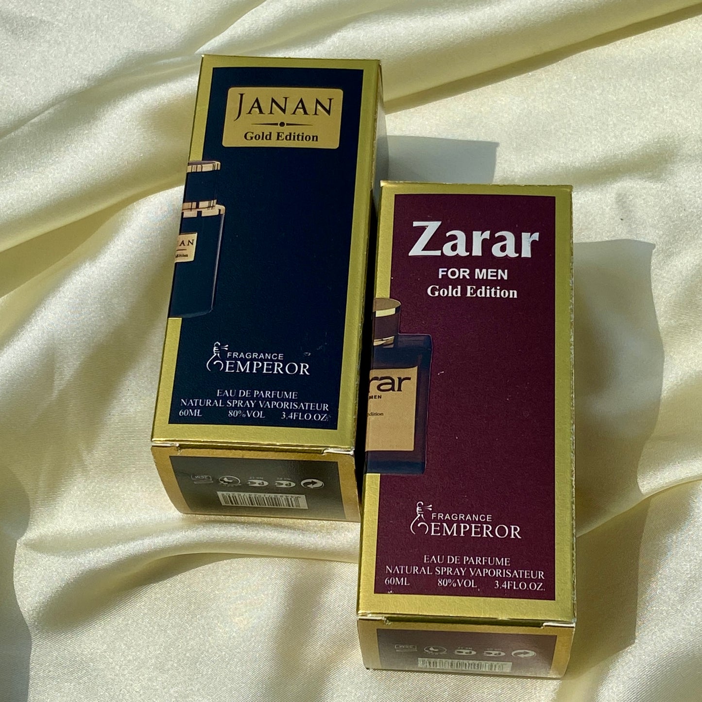 Janan Zarar Duo Perfumes 60 ml Each With 40% Concentration