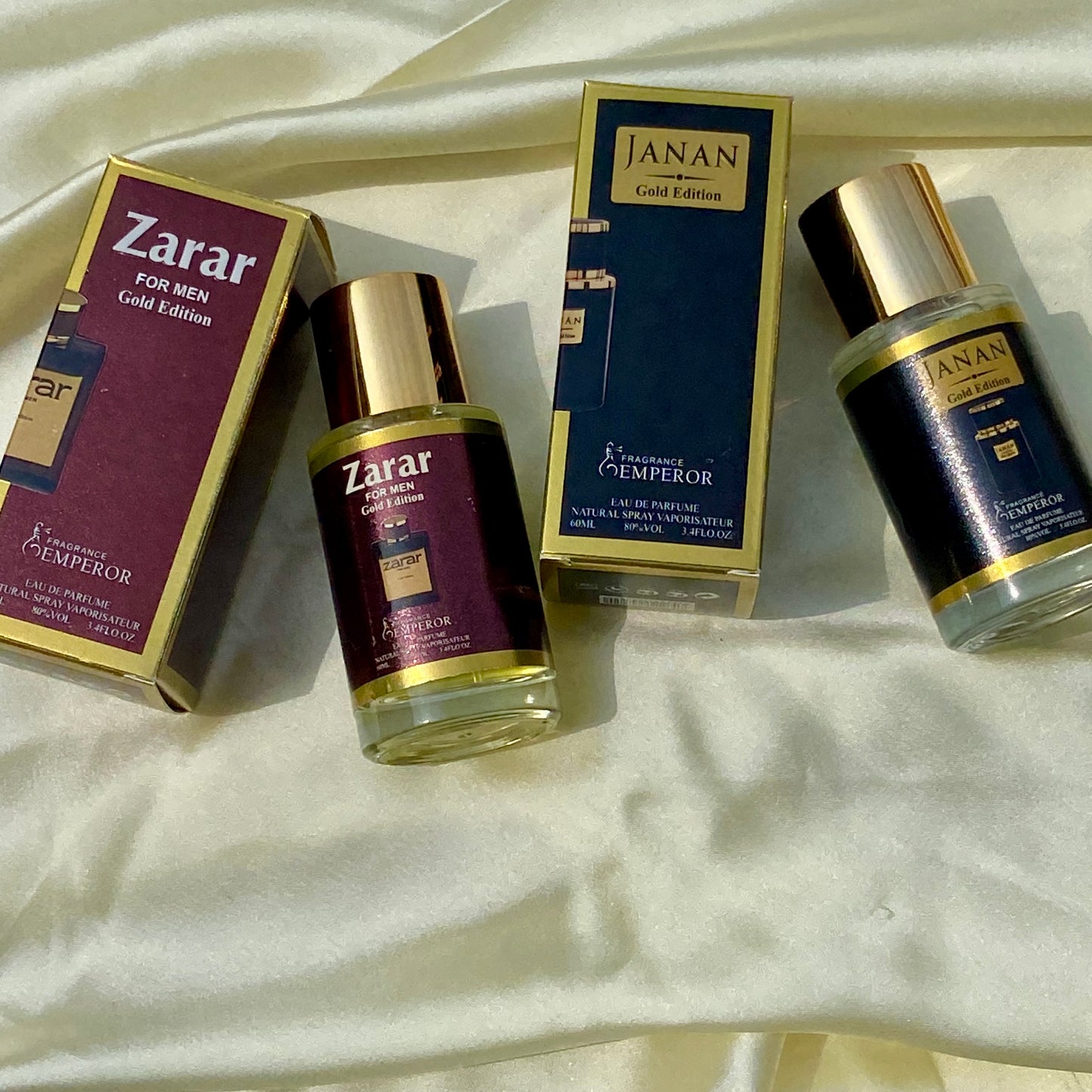 Janan Zarar Duo Perfumes 60 ml Each With 40% Concentration