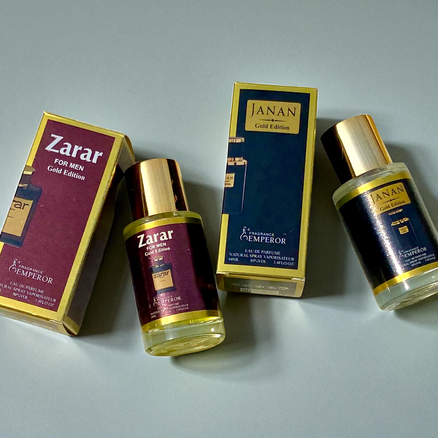 Janan Zarar Duo Perfumes 60 ml Each With 40% Concentration