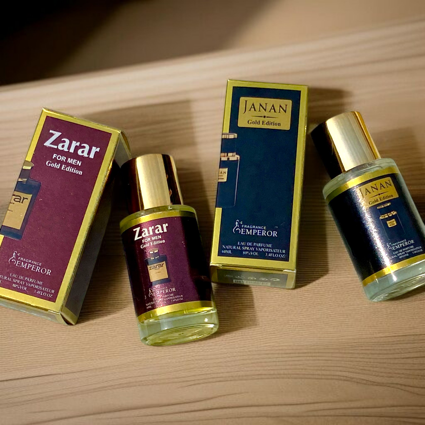 Janan Zarar Duo Perfumes 60 ml Each With 40% Concentration