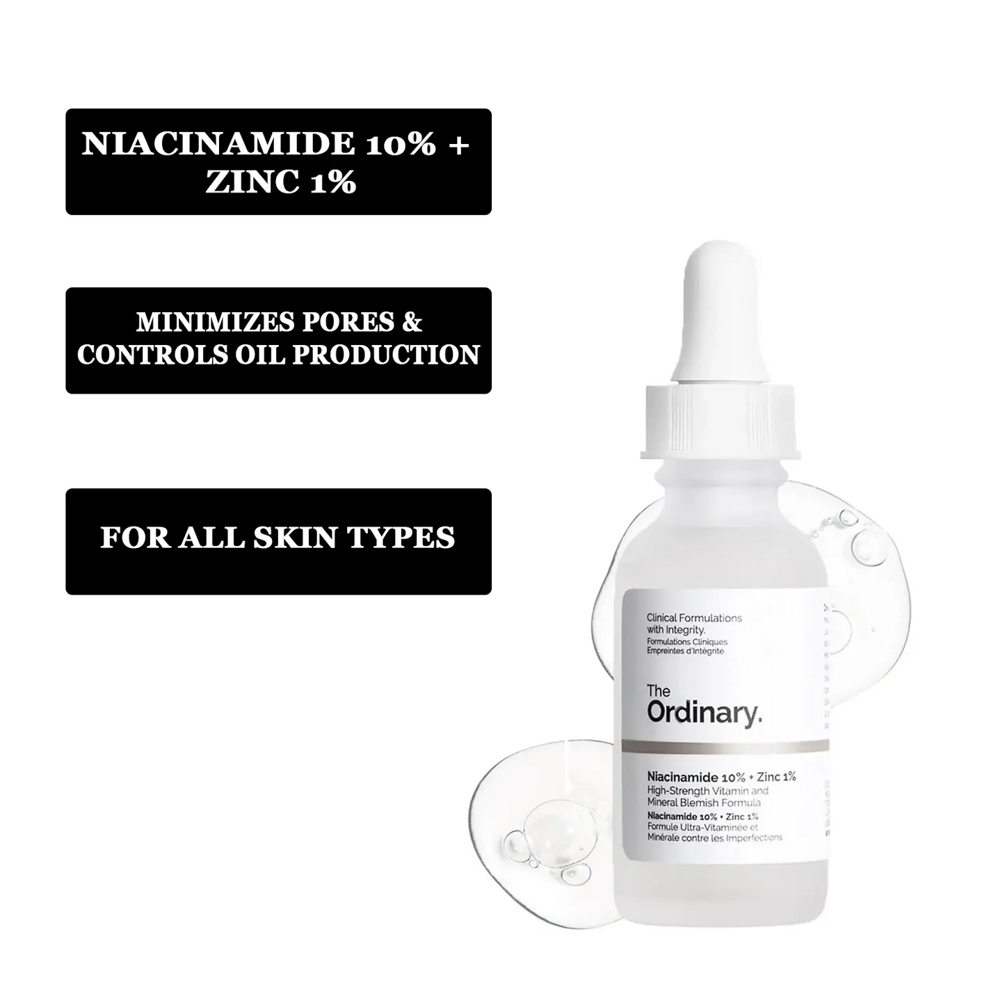 The Skin Support Set Niacinamide 10% Zinc 1% + Hyaluronic Acid 2% + B5 Combo